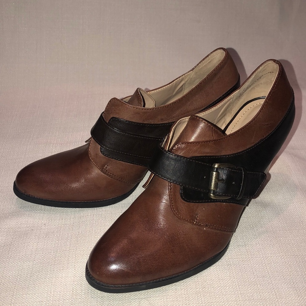 Liz & Co Ankle Boot Saddle & Brown Leather